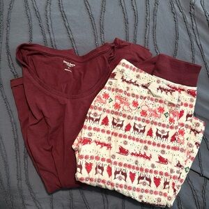Burt’s bees Matching family pajamas womens set “winter berry”